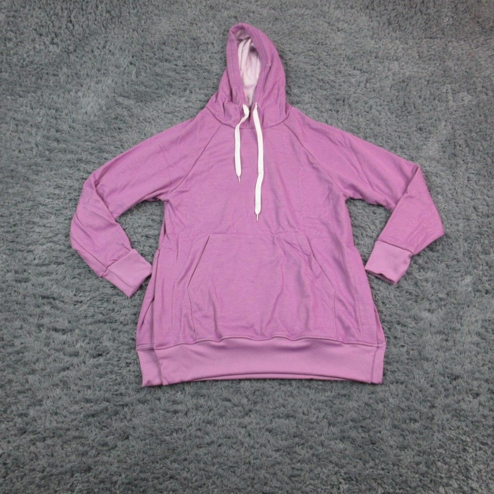 The WARMY Hoodie Womens Small Purple Pullover Fleece Lined Kangaroo Pocket NWOT
